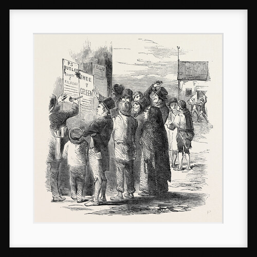 The Kilkenny Election, Peasantry Reading the Candidates' Addresses, 1852 by Anonymous