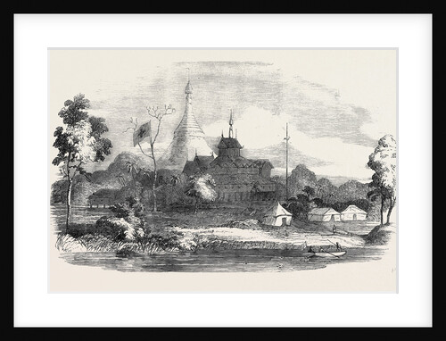 The Burmese War: Building Used As the Field Hospital, During the Storming of Rangoon, 1852 by Anonymous
