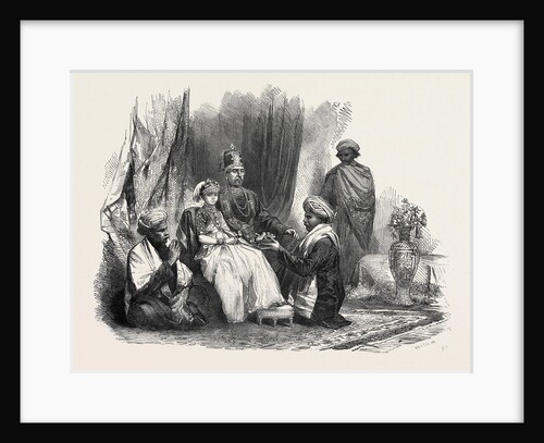 The Ex-Rajah of Coorg, and His Daughter the Princess Gouramma, and Suite, 1852 by Anonymous