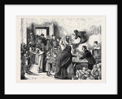 The Distress at Sheffield: Distributing Soup at Brightside 1879 by Anonymous