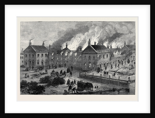 Fire at Clumber the Duke of Newcastle's House Nottinghamshire 1879 by Anonymous