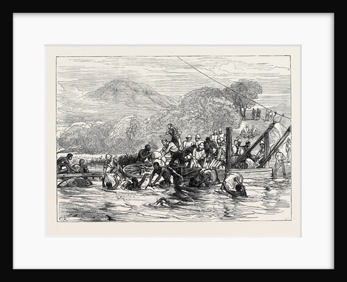 The Zulu War: Troops on Their Way to the Front Difficulties of Transport 1879 by Anonymous