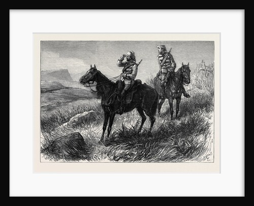 The Zulu War: Frontier Light Horse on Vidette Duty Discovering Zulus Near Colonel Wood's Camp 1879 by Anonymous