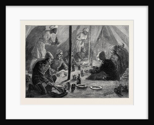The Afghan War: Mess Tent of the Fourth Battalion of Rifles at Basawul 1879 by Anonymous