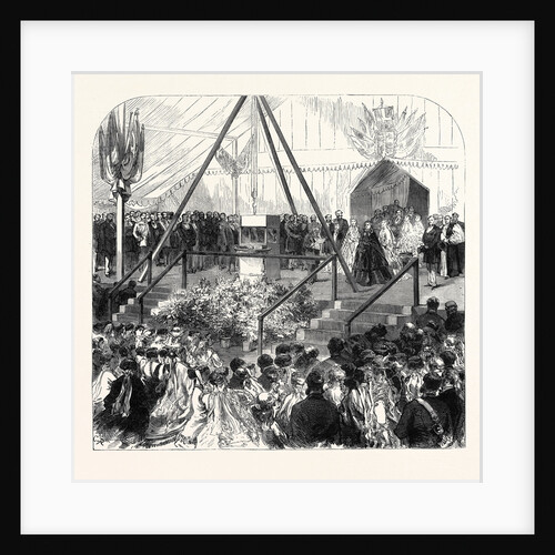 The Queen Laying the Foundation Stone of the New Ball of the Royal Albert Orphan Asylum at Bagshot 1867 by Anonymous