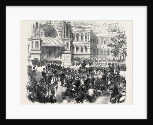 Distribution of Prizes of the Paris Exhibition: Arrival of the Emperor at the Palace of Industry Champs Elysees France 1867 by Anonymous