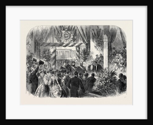 Arrival of the Sultan of Turkey at Paris: The Emperor Napoleon and the Sultan at the Lyons Railway Station France 1867 by Anonymous