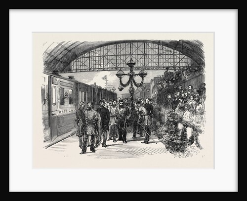 Arrival of the Sultan at the Charing Cross Terminus of the South Eastern Railway London UK 1867 by Anonymous