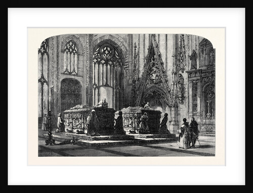 Tombs in the Cathedral of Toledo, in the Exhibition of the Society of Painters in Water Colours 1867 by Anonymous