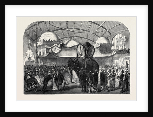 The Paris International Exhibition: Model of an Elephant in the Siamese Section of the Machine Gallery France 1867 by Anonymous