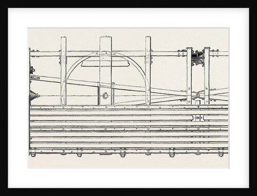 The Paris International Exhibition: Vidard's Articulated Truck for Conveying Lengthy Goods on Railways with Sharp Curves France 1867 by Anonymous