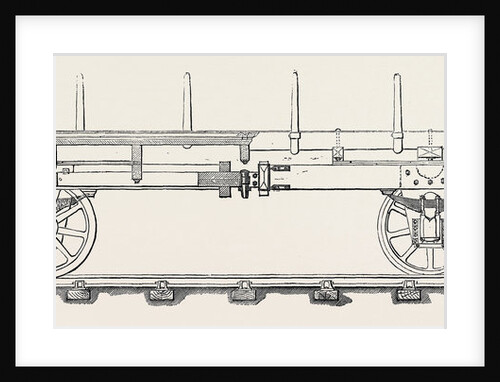 The Paris International Exhibition: Vidard's Articulated Truck for Conveying Lengthy Goods on Railways with Sharp Curves France 1867 by Anonymous