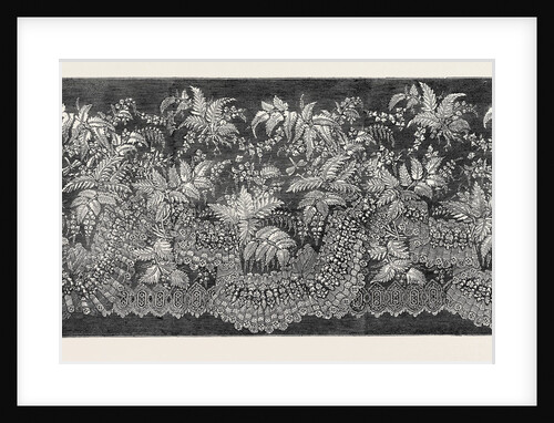 The Paris International Exhibition: Design for a Point D'Alencon Flounce France 1867 by Anonymous