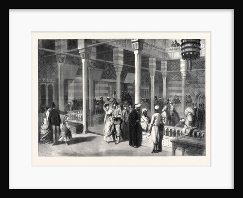 Interior of the Egyptian Okel in the Park of the Paris Exhibition France 1867 by Anonymous
