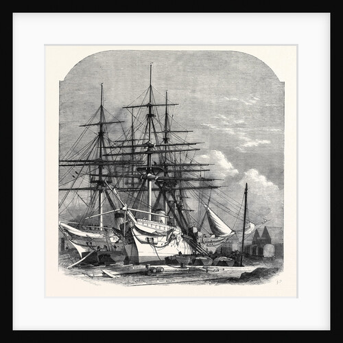 Hospital Ships for the Abyssinian Expedition Fitting Out in the Victoria Docks 1867 by Anonymous