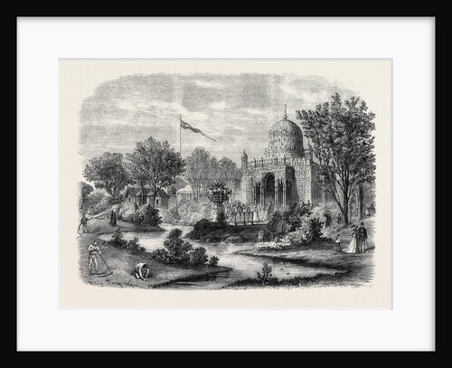 The Paris International Exhibition: The Prussian Garden and Pavilion in the Park France 1867 by Anonymous