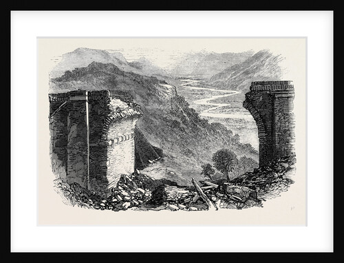 Fall of a Viaduct on the Great Indian Peninsular Railway: Broken Viaduct on the Bhore Ghaut Incline Two Days after Its Fall 1867 by Anonymous