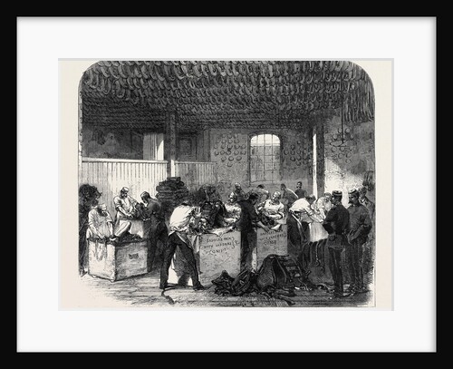Packing Saddlery in Woolwich Dockyard for the Abyssinian Expedition UK 1867 by Anonymous