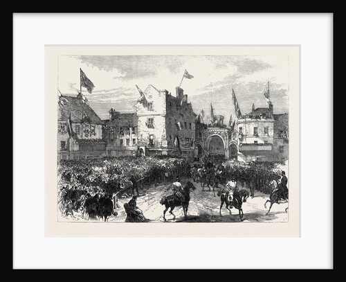 The Queen's Visit to the Scottish Border: Reception of the Queen in the Market-Square Jedburgh UK 1867 by Anonymous