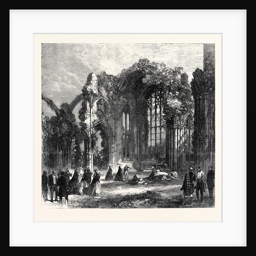 The Queen's Visit to the Scottish Border: Her Majesty at Melrose Abbey UK 1867 by Anonymous