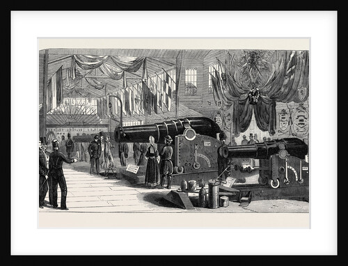 The Paris International Exhibition: Munitions of War Exhibited by Private Manufacturers France Cannon 1867 by Anonymous