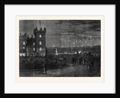 The Queen's Visit to the Scottish Border: The Fireworks and Beacon Fires Viewed from Floors Castle UK 1867 by Anonymous