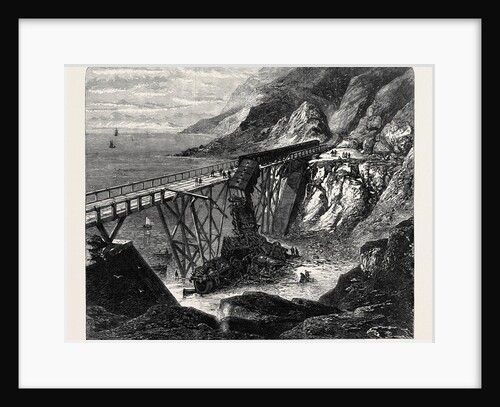 Scene of the Accident at Bray Head on the Dublin Wicklow and Wexford Railway Ireland 1867 by Anonymous