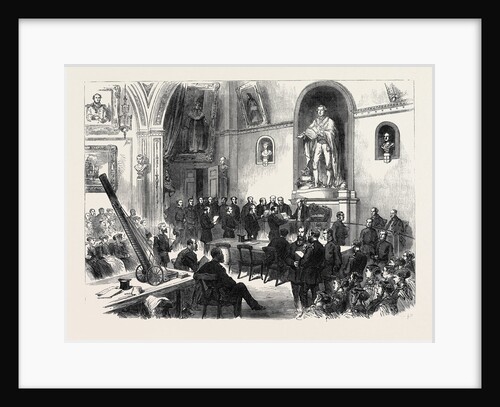 The Lord Mayor at Guildhall Presenting Rewards for Saving Life from Fire London UK 1867 by Anonymous