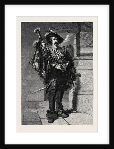 A Trumpeter, from the Exhibition of the Institute of Painters in Water Colours 1867 by Anonymous
