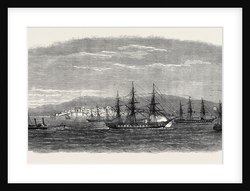 The Captured Greek Blockade-Runner Arkadi Towed Up the Dardanelles 1867 by Anonymous
