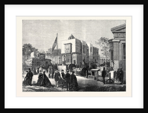 The Egyptian Okel and Model of the Catacombs of Rome in the Park of the Paris Exhibition France 1867 by Anonymous