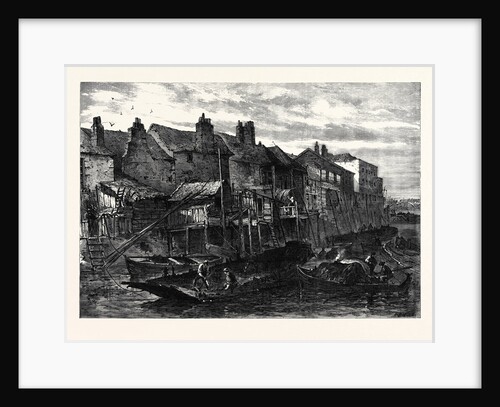 Old Houses at Lambeth Demolished for the Southern Embankment of the Thames London UK 1867 by Anonymous
