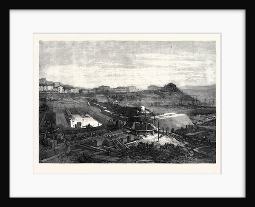 Naval Docks Being Constructed for the Italian Government at Spezia Italy 1867 by Anonymous