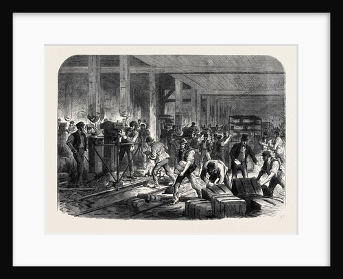 The British Expedition to Abyssinia: Preparing Compressed Forage at the Globe Wharf Regent's Canal Mile-End-Road UK 1867 by Anonymous