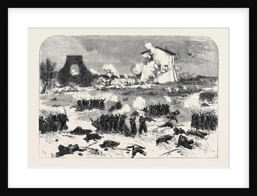 Death of Garibaldi by the Papal and French Troops: Commencement of the Battle of Mentana at the Vigna Santucci Italy 1867 by Anonymous