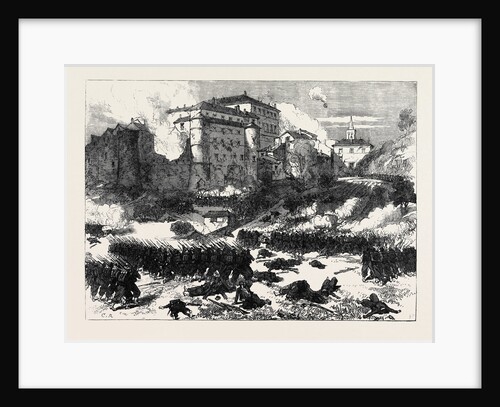 Death of Garibaldi by the Papal and French Troops: The Battle at the Castle of Mentana Italy 1867 by Anonymous