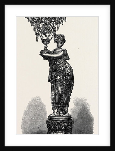 Figure Holding Candelabrum by the Compagnie Des Marbres Onyx D'Algerie Exhibited by G. Viot and Co. 1867 by Anonymous