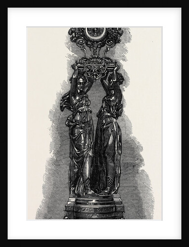 Two Female Figures Holding a Clock by the Compagnie Des Marbres Onyx D'Algerie Exhibited by G. Viot and Co. 1867 by Anonymous