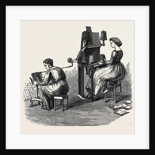 The Paris International Exhibition: Delcambre's Type Composing Machine France 1867 by Anonymous