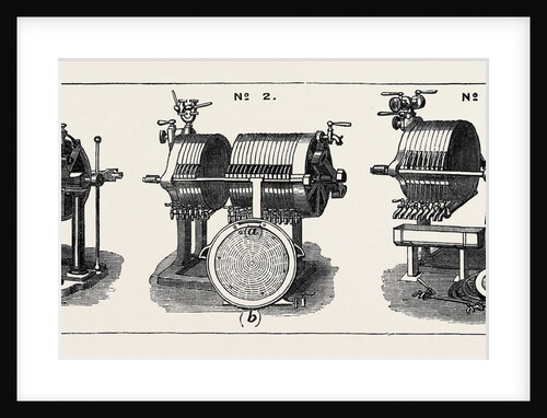 The Paris International Exhibition: Filter Presses of Messrs. P. Du Rieux and E. Roeltger for the Manufacture of Sugar France 1867 by Anonymous