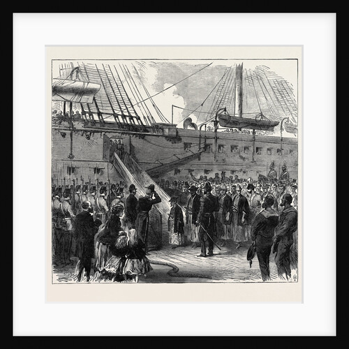 Prince Tokugawa Minbutaiho Brother of the Tycoon of Japan Visiting H.M Troop Ship Serapis at Portsmouth UK 1867 by Anonymous