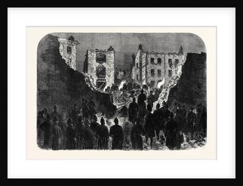 Effects of the Explosion at the House of Detention Clerkenwell Seen from Within the Prison Yard: Searching the Ruins 1867 by Anonymous