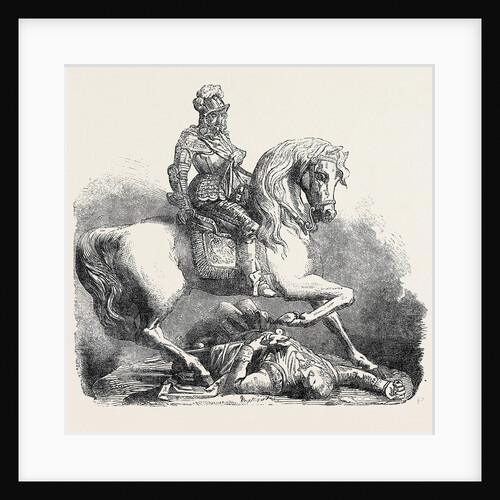 The International Exhibition: Charles I. And His Standard-Bearer in Aluminium Exhibited by Bell and Co. 1862 by Anonymous