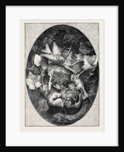 The International Exhibition: Linnets Defending Their Nest against a Dormouse, Modelled in Wax, 1862 by Anonymous