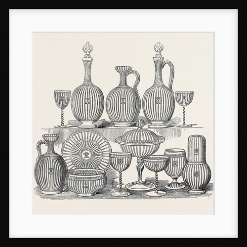 The International Exhibition: Services in Glass, for His Royal Highness the Prince of Wales 1862 by Anonymous