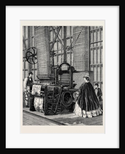 The International Exhibition: Smith's Power-Loom for Weaving Tufted Pile Carpets 1862 by Anonymous