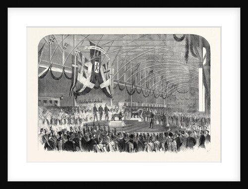 Opening of the Railway from Gottenburg to Stockholm: Arrival of the King of Sweden at the Railway Station at Gottenburg 1862 by Anonymous