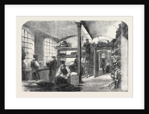 The Cotton Famine: Receiving Clothes at Bridewell Hospital London for the Distressed Operatives 1862 by Anonymous