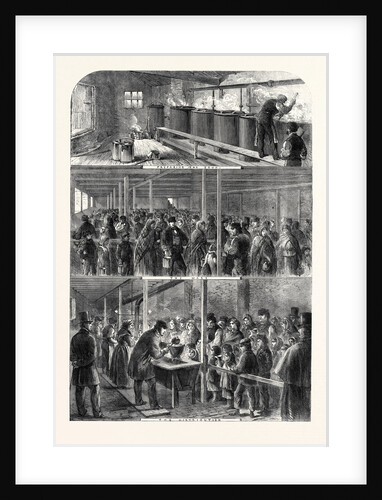 The Cotton Famine: The Society of Friends' Soup Kitchen Ball Street Lower Moseley Street Manchester 1862 by Anonymous