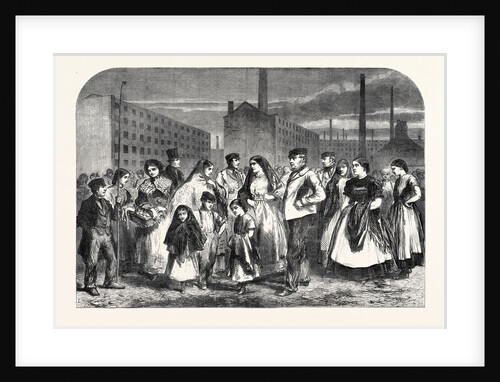 The Cotton Famine: Group of Mill Operatives at Manchester 1862 by Anonymous